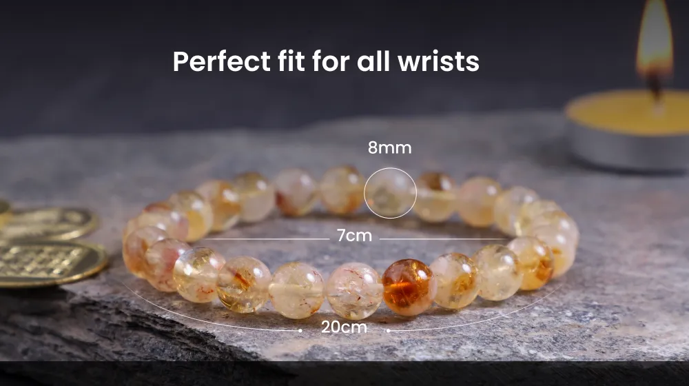 Certifed Citrine Bracelet 22 Beads